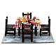 Table with food and chairs, 10x15x15 cm, setting for 10 cm Neapolitan Nativity Scene s5