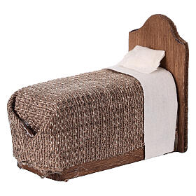 Single bed for 6 cm Neapolitan Nativity Scene, 5x10x5 cm