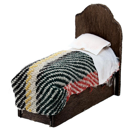 Single bed for 6 cm Neapolitan Nativity Scene, 5x10x5 cm 2