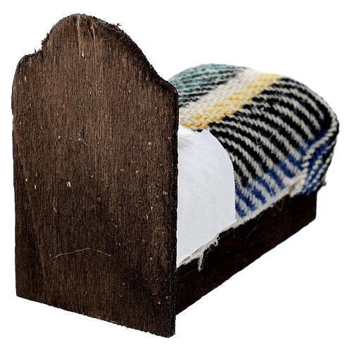 Łóżko pojedyncze, szopka z Neapolu 6 cm, 5x10x5 cm 4