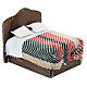 Double bed for 8 cm Neapolitan Nativity Scene, different bed linens s3