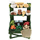 Verkaufsstand mit Käse, Brotwaren und Gemüse, Krippenzubehör, neapolitanischer Stil, für 10 cm Krippe, 15x10x5 cm s1