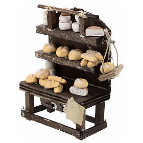 Étal boulanger crèche 12 cm miniatures terre cuite 15x10x5 cm