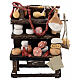 Shelves with cheese and charcuterie for 12 cm Neapolitan Nativity Scene s1