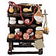 Shelf of cured meats and cheese for Neapolitan nativity scene 12 cm s1