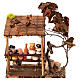 Ambientazione banco salumi presepe napoletano 12 cm su base 20x15x10 s4