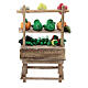 Verkaufsstand mit Obst und Gemüse, Krippenzubehör, neapolitanischer Stil, für 12 cm Krippe, 15x10x5 cm s4