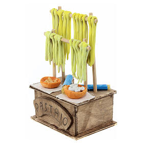 Banco pastaio presepe 10 cm Napoli 15x10x5 cm