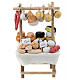 Cheese and charcuterie stall, 15x10x5 cm, for 10 cm Neapolitan Nativity Scene s1
