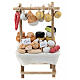Banco formaggi salumi presepe 10 cm Napoli 15x10x5 cm s1