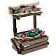 Wassermelonen-Verkaufsstand, Krippenzubehör, neapolitanischer Stil, für 10 cm Krippe, 15x10x5 cm s3