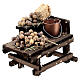Kartoffel-Verkaufsstand, Krippenzubehör, neapolitanischer Stil, für 10 cm Krippe, 10x10x5 cm s2