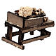 Kartoffel-Verkaufsstand, Krippenzubehör, neapolitanischer Stil, für 10 cm Krippe, 10x10x5 cm s4