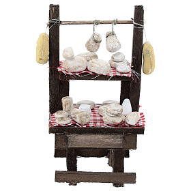 Banco formaggi con tovaglia presepe napoletano 10 cm 15x10x5 cm
