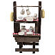Banco formaggi con tovaglia presepe napoletano 10 cm 15x10x5 cm s4