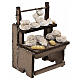Käse-Verkaufsstand, Krippenzubehör, neapolitanischer Stil, für 10 cm Krippe, 10x10x5 cm s3