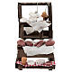 Banco formaggi salumi presepe napoletano 10 cm 15x10x5 cm s1