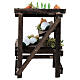 Banco verdure mercato presepe 10 cm napoletano 15x10x5 cm s4