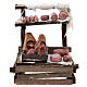 Wurstwaren-Verkaufsstand, Krippenzubehör, neapolitanischer Stil, für 10 cm Krippe, 15x10x5 cm s1