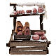 Market stall with terracotta charcuterie for 10 cm Neapolitan Nativity Scene, 15x10x5 cm s1