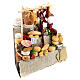 Eckverkaufsstand mit Wurstwaren und Brot, Krippenzubehör, neapolitanischer Stil, für 12 cm Krippe, 15x10x5 cm s3