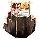 Corner stall with terracotta bread and charcuterie for 12 cm Neapolitan Nativity Scene, 15x15x5 cm s4