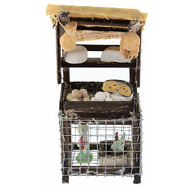 Banchetto galline uova presepe 10 cm Napoli 10x5x5 cm