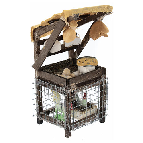 Banchetto galline uova presepe 10 cm Napoli 10x5x5 cm 3