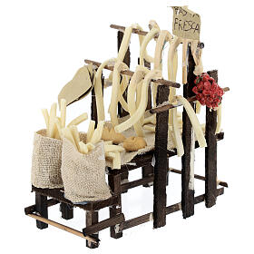 Banco pasta fresca presepe 10 cm napoletano 10x5x10 cm