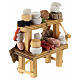 Market stall with cheese and charcuterie for 10 cm Neapolitan Nativity Scene, 10x10x5 cm s3