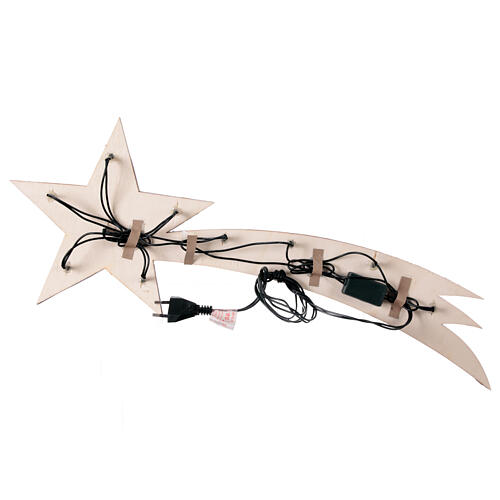 Kometstern, silberfarben, mit Beleuchtung, Krippenzubehör, neapolitanischer Stil, 60x25 cm 4