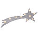 Estrella Cometa plata iluminada 60x25 cm s1