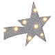 Estrella Cometa plata iluminada 60x25 cm s2