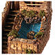 Haus mit Treppenaufgang und Wasserfall, Krippenzubehör, neapolitanischer Stil, für 6-8 cm Krippe, 25x15x25 cm s2