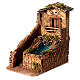 Haus mit Treppenaufgang und Wasserfall, Krippenzubehör, neapolitanischer Stil, für 6-8 cm Krippe, 25x15x25 cm s3