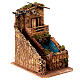Haus mit Treppenaufgang und Wasserfall, Krippenzubehör, neapolitanischer Stil, für 6-8 cm Krippe, 25x15x25 cm s4