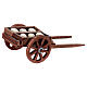 Wózek z zaczynem, szopka neapolitańska 10 cm, drewno 5x10x5 cm s3