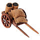 Wooden cart with charcoal, 5x10x5 cm, for 10 cm Neapolitan Nativity Scene s2