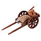 Carretto con mattoni presepe napoletano legno 10 cm 5x10x5 cm  s1