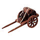 Wooden cart with barrels, 5x10x5 cm, for 10 cm Neapolitan Nativity Scene s1