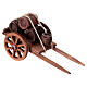 Wooden cart with barrels, 5x10x5 cm, for 10 cm Neapolitan Nativity Scene s2