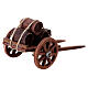 Wooden cart with barrels, 5x10x5 cm, for 10 cm Neapolitan Nativity Scene s3