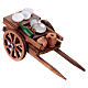 Wooden cart with dishware and jars, 5x10x5 cm, for 10 cm Neapolitan Nativity Scene s2