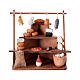 Cheese and meat wooden stall, 15x15x10 cm, for 10 cm Neapolitan Nativity Scene s1
