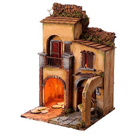 Setting with fruit stall for 10-12 cm Neapolitan Nativity Scene, 45x30x30 cm