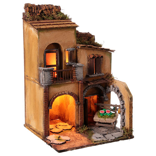 Ambientazione presepe cocomeri frutta Napoli 10-12 cm 45x30x30 cm 3