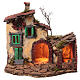House with stable for 10 cm Neapolitan Nativity Scene, 35x40x30 cm s1