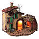 House with stable for 10 cm Neapolitan Nativity Scene, 35x40x30 cm s3