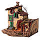 Casa com estábulo presépio napolitano 10 cm 35x40x30 cm s2