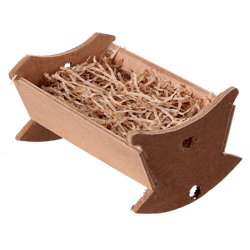 Culla presepe napoletano legno 18 cm 5x15x10 cm 3